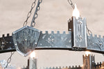 large Ancient Medieval Iron Chandelier Lighting