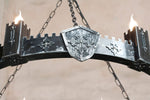 large Ancient Medieval Iron Chandelier Lighting