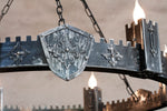large Ancient Medieval Iron Chandelier Lighting