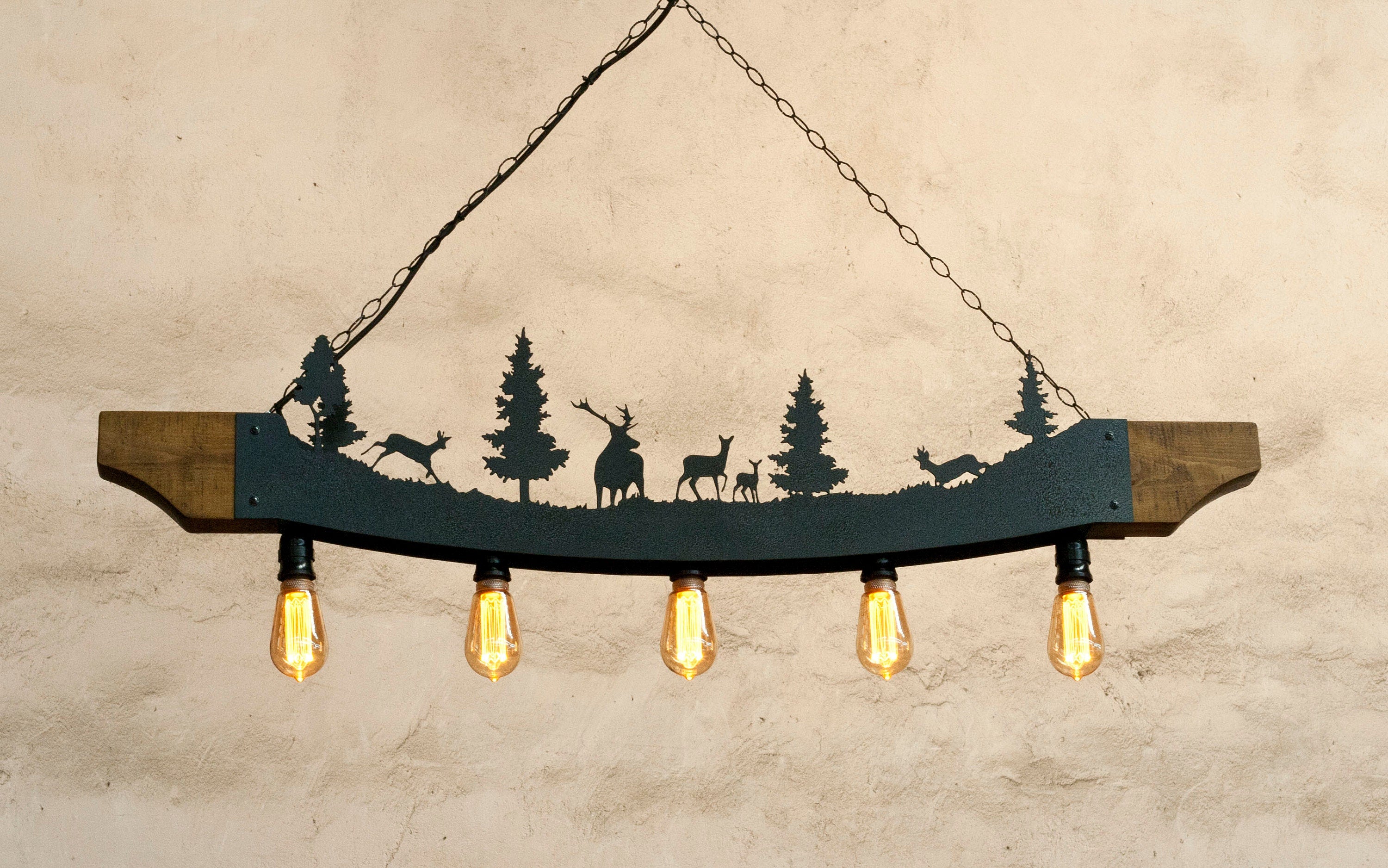 Woodland Creatures Cabin Chandelier Chandeliers Lighting