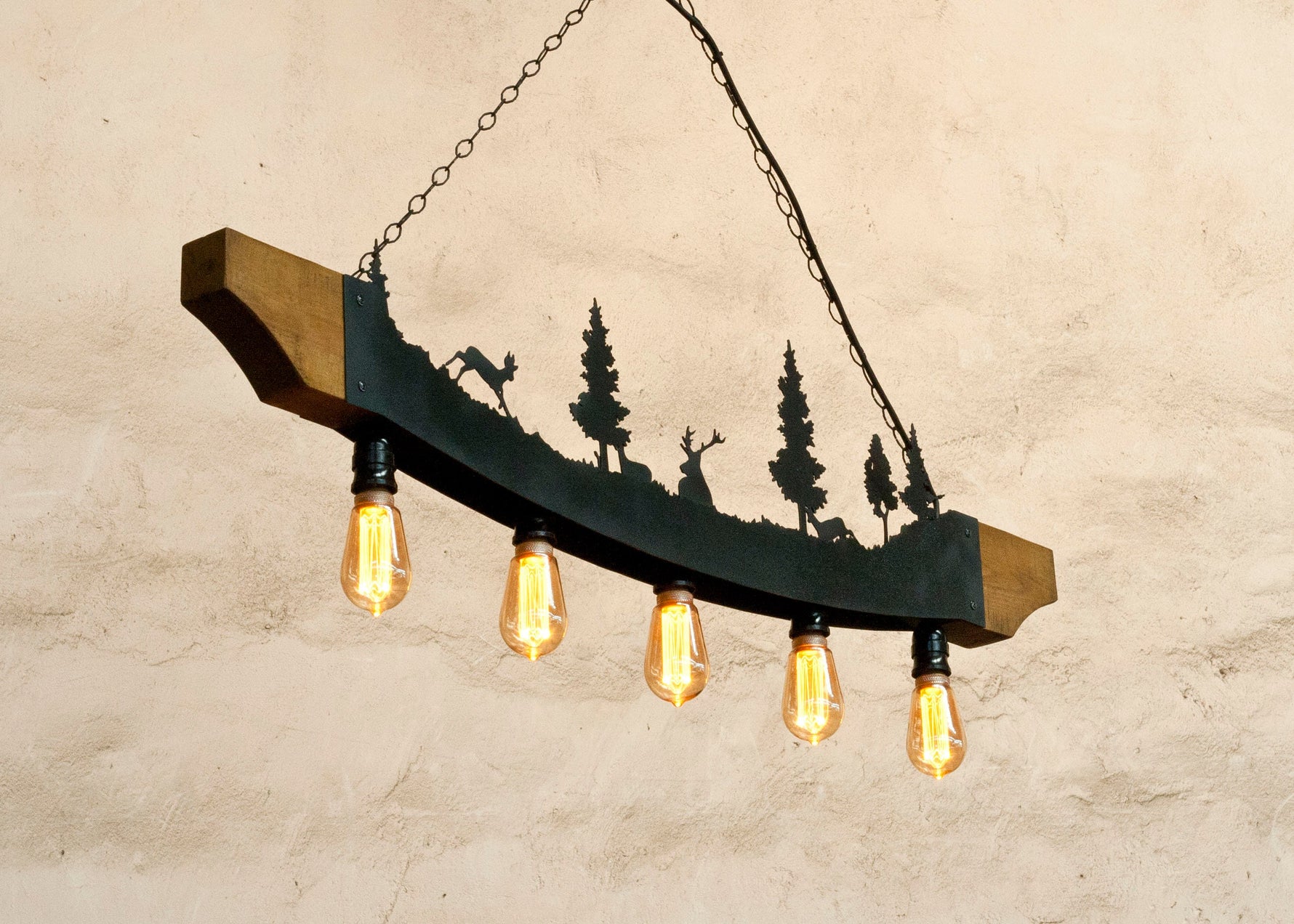 Woodland Creatures Cabin Chandelier Chandeliers Lighting