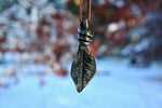 Forged Iron Leaf Pendant Keyring Keychains Gift