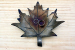 Hand Forged Maple Leaf Dish Decorative Bowls Gift