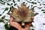 Hand Forged Maple Leaf Dish Decorative Bowls Gift