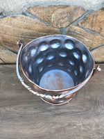 Silvered Bronze Fireplace Bucket Fireplace & Wood Stove Accessories