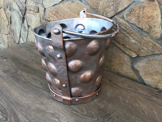 Silvered Bronze Fireplace Bucket