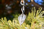 Forged Iron Leaf Pendant Keyring Keychains Gift