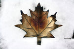 Hand Forged Maple Leaf Dish Decorative Bowls Gift