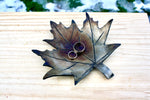 Hand Forged Maple Leaf Dish Decorative Bowls Gift
