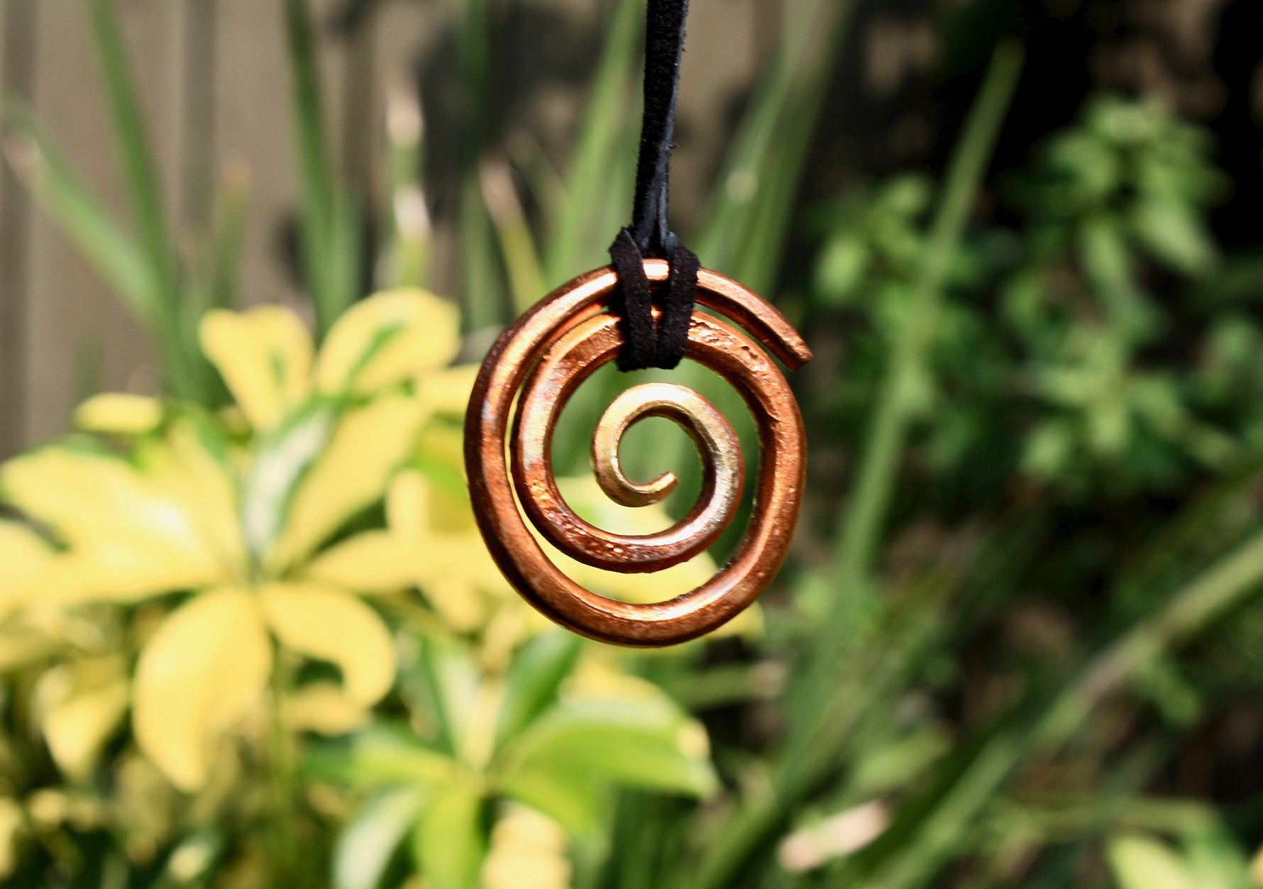 The Golden Wave Forged Copper Pendant Charms & Pendants Gift