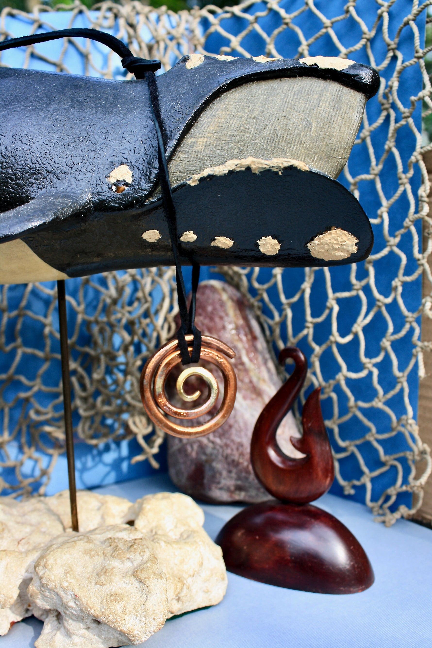 The Golden Wave Forged Copper Pendant Charms & Pendants Gift