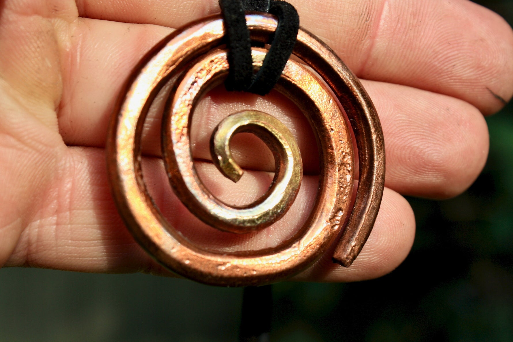 The Golden Wave Forged Copper Pendant Charms & Pendants Gift