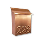 Flush Mount Embossed Copper Mailbox- House Numbers Mailboxes mailbox