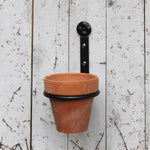 SET of 3, Wrought Iron Flowerpot RingHolder Wall Brackets