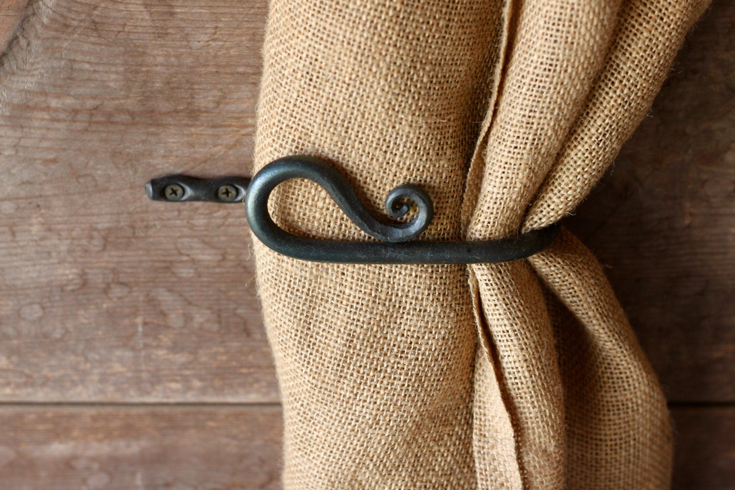 Hand Scrolled Iron Curtain Tie Back Curtain Holdbacks Curtain Tie Back