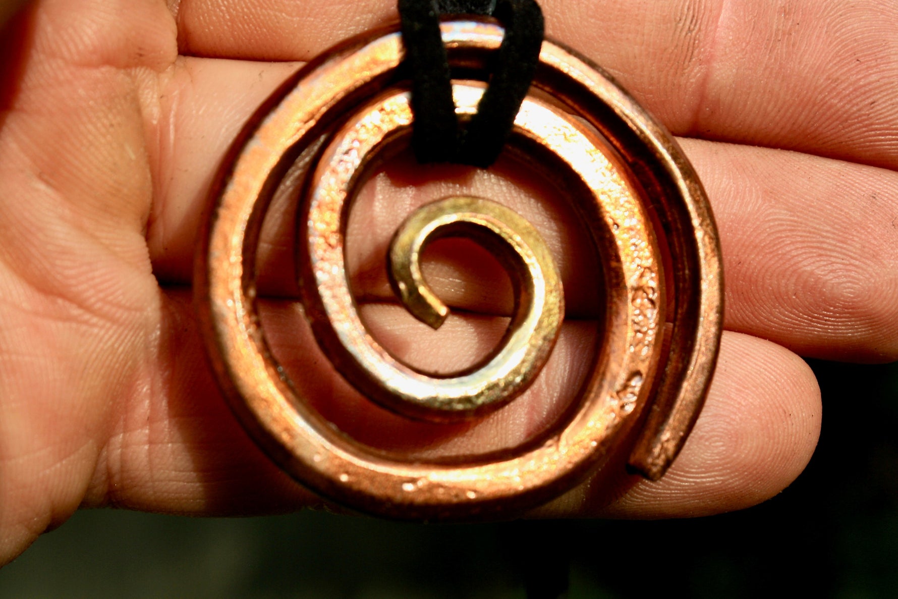 The Golden Wave Forged Copper Pendant Charms & Pendants Gift