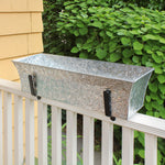 Vintage-style Flower Box Windowbox Railing Planter, Rectangular