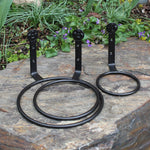 SET of 3, Wrought Iron Flowerpot RingHolder Wall Brackets