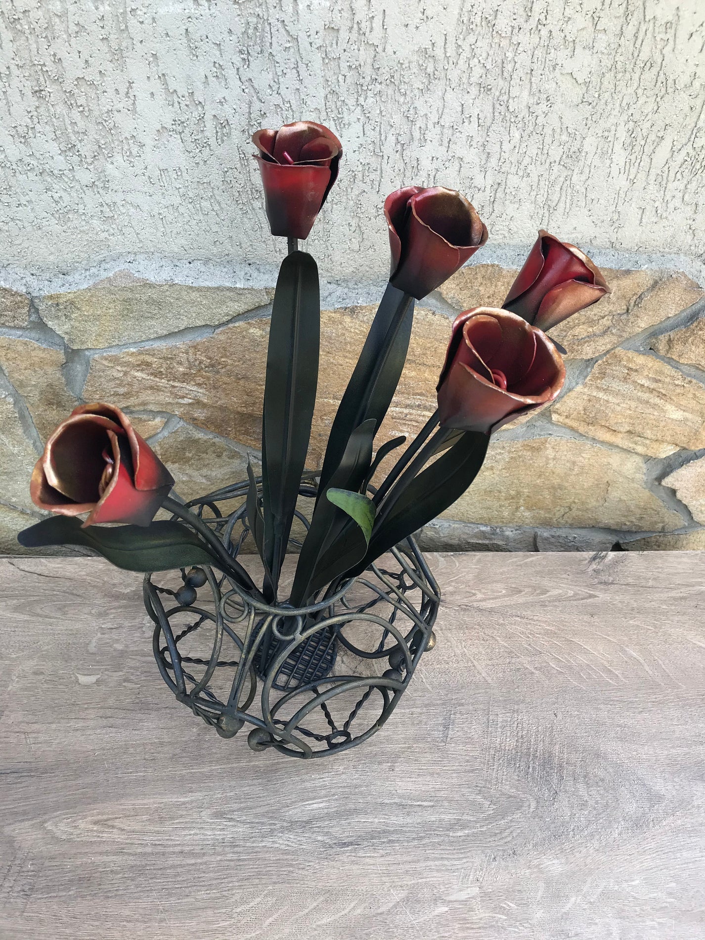 Hand Forged Bouquet of Tulips