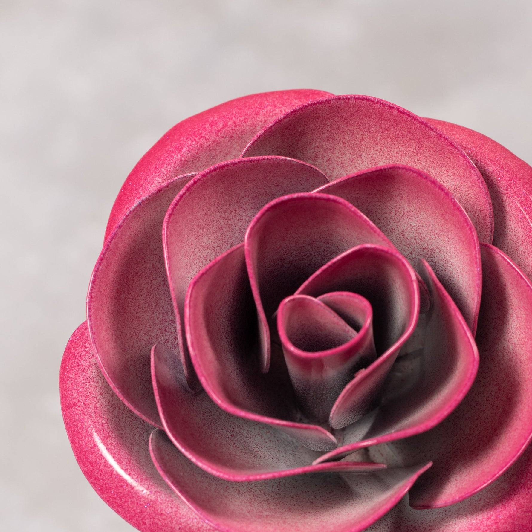 Hang Forged Pink and White Wrought Iron Rose Uncategorized Gift