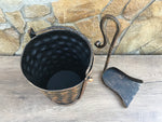 Antique Bronze Fireplace Bucket and Shovel Set Fireplace Tools