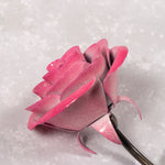 Hang Forged Pink and White Wrought Iron Rose Uncategorized Gift