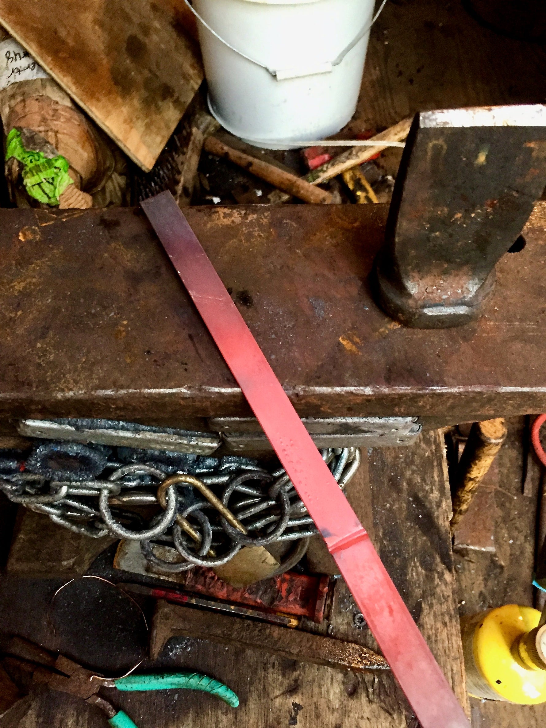 Hand forged iron bracelet Bracelets Gift