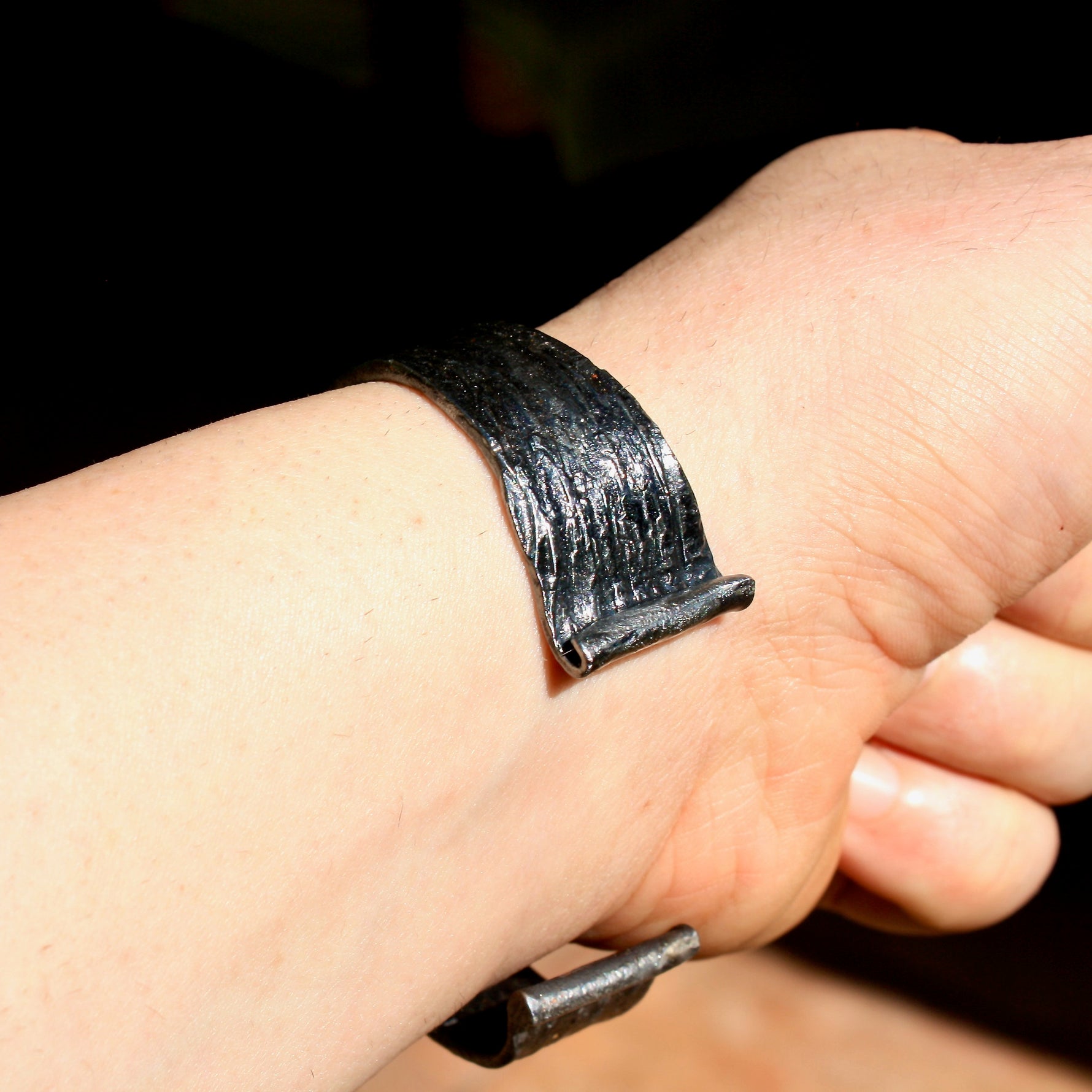 Hand forged iron bracelet Bracelets Gift