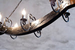 elegant Wrought iron and wood Chandelier Lighting Lighting