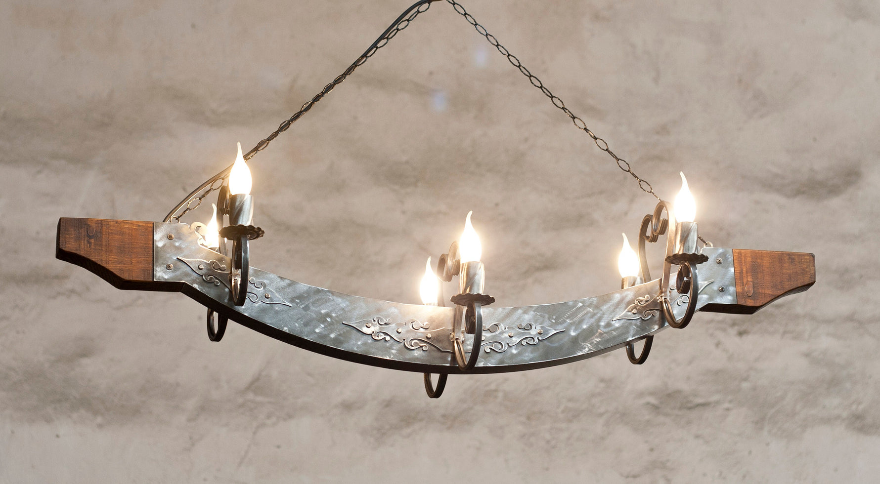 elegant Wrought iron and wood Chandelier Lighting Lighting