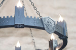 Ancient Medieval Iron Chandelier Lighting Lighting