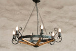 Rustic Scrolled Chandelier