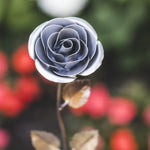 Silver Steel Rose Sculptures & Statues Gift