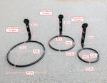 SET of 3, Wrought Iron Flowerpot RingHolder Wall Brackets