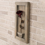 Framed Red Metal Rose Decor Gift