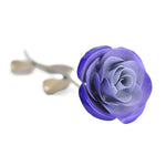 Hand-Forged Purple & White Metal Rose Uncategorized Gift