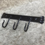 3 Hook Coat Rack, Iron Coat Rack, Three Hook Hat Rack, Handforged Hook Rack, Blacksmith Hooks, Handforged Iron Hooks, Blacksmith Hook, Iron