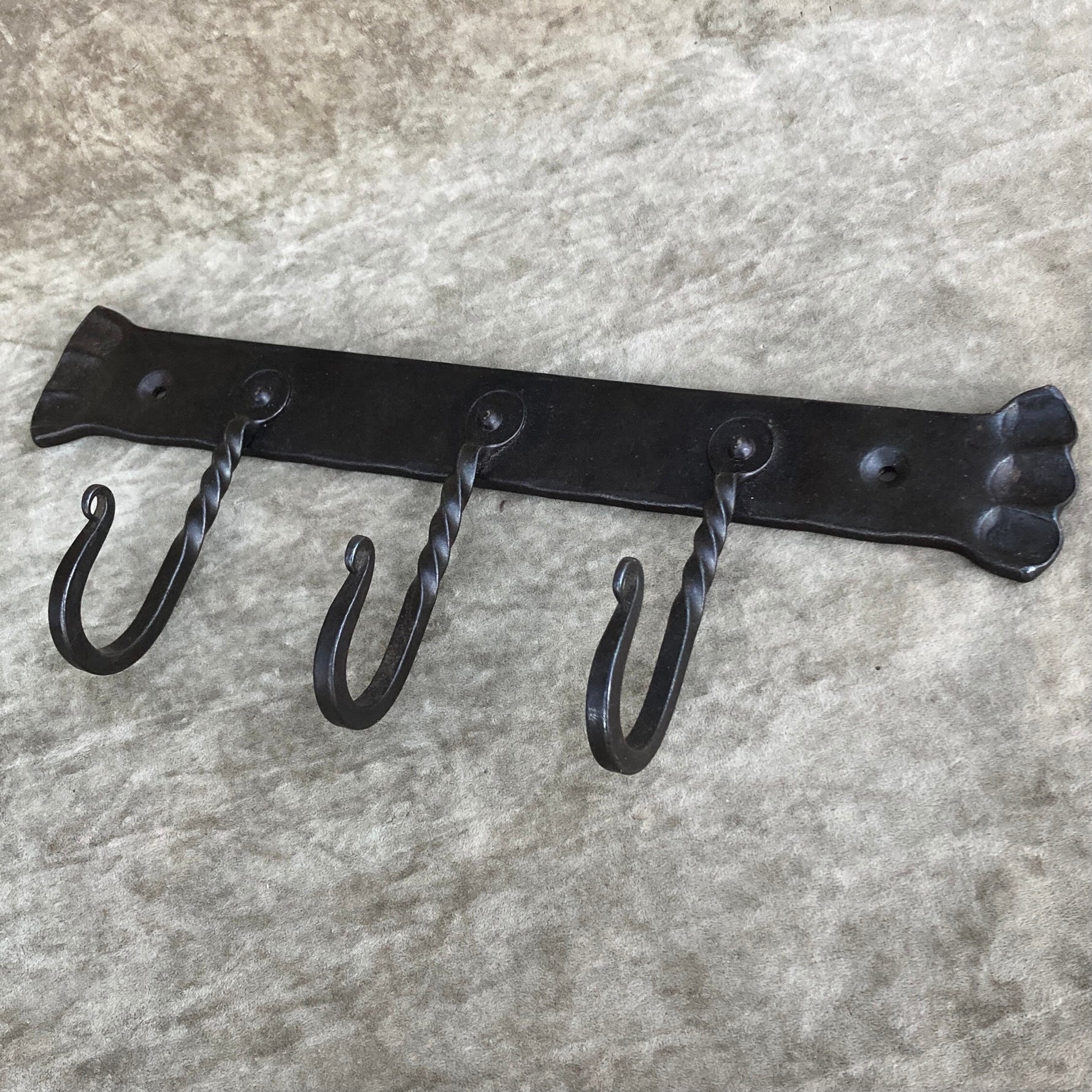 3 Hook Coat Rack, Iron Coat Rack, Three Hook Hat Rack, Handforged Hook Rack, Blacksmith Hooks, Handforged Iron Hooks, Blacksmith Hook, Iron