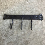 3 Hook Coat Rack, Iron Coat Rack, Three Hook Hat Rack, Handforged Hook Rack, Blacksmith Hooks, Handforged Iron Hooks, Blacksmith Hook, Iron