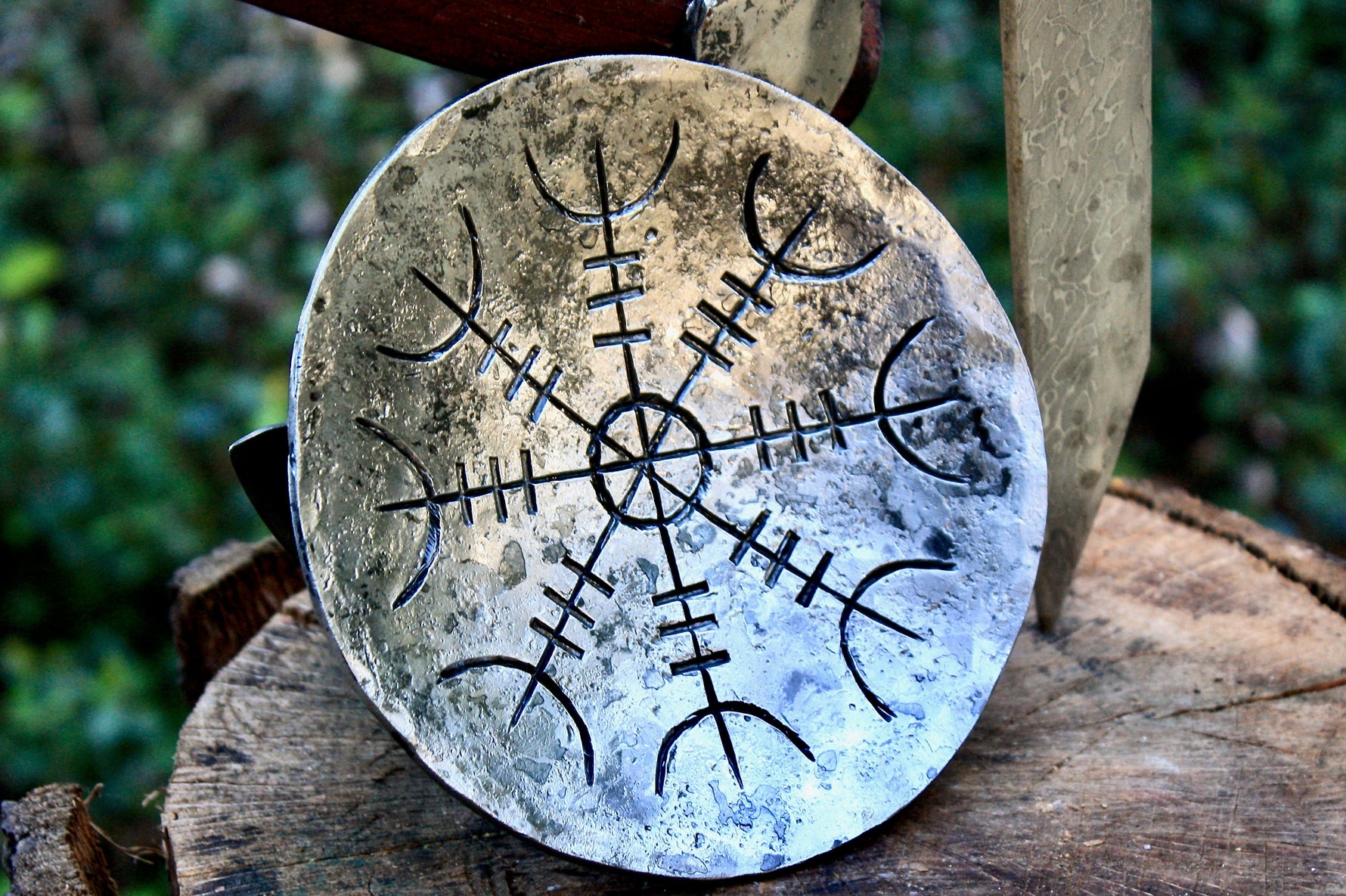 Forged Viking Dish, "Helm of Awe" Bowls Gift