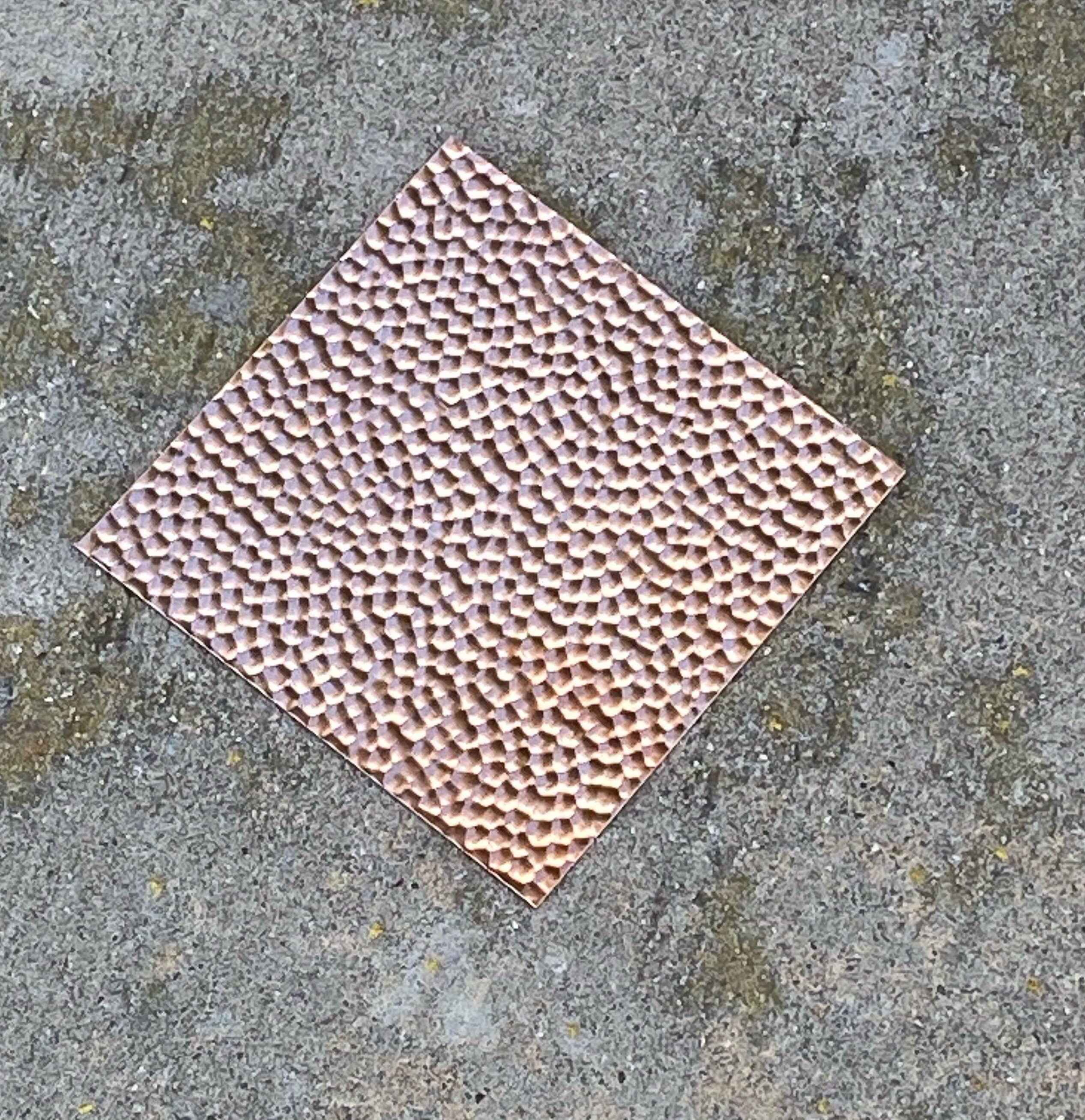 6"x 6" Hammered Copper Tile Wall Tiles copper sheet
