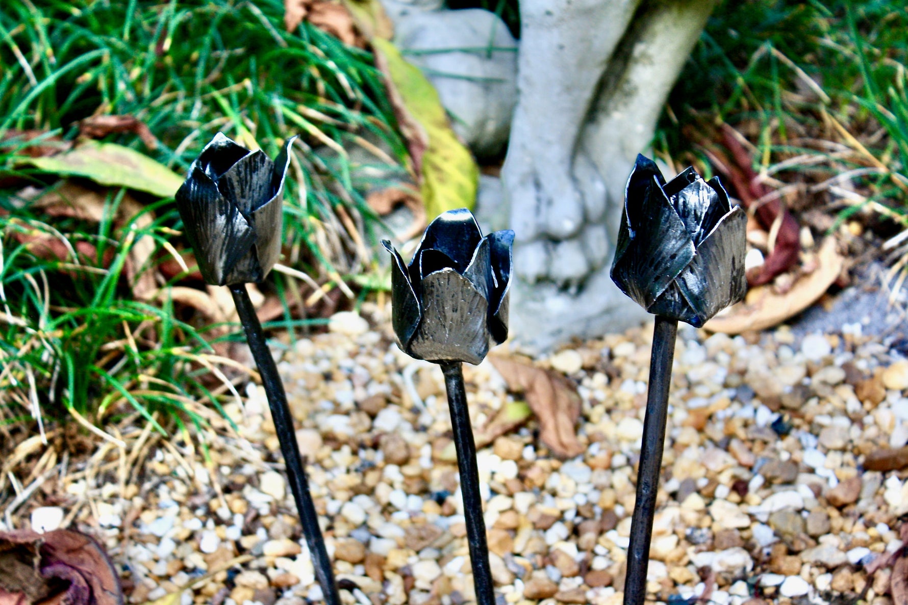 Set of Three Hand Made Eternal Tulips Artificial Flora flower