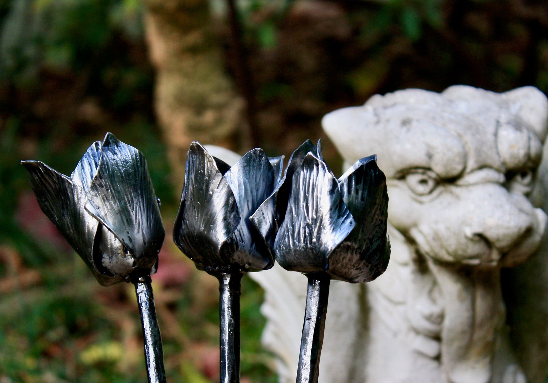 Set of Three Hand Made Eternal Tulips Artificial Flora flower