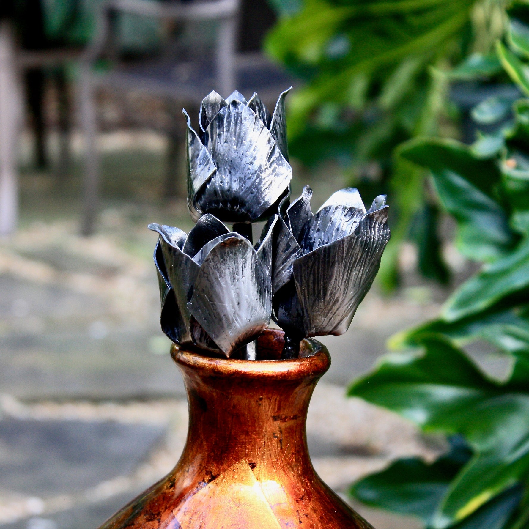 Set of Three Hand Made Eternal Tulips Artificial Flora flower