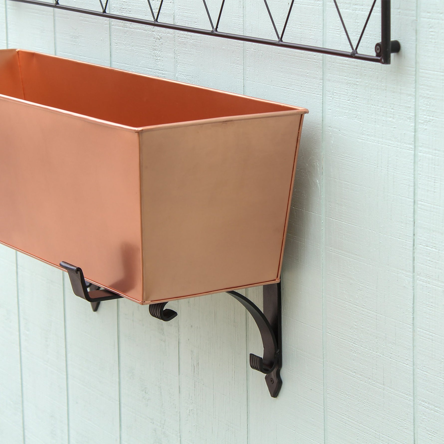 Window-Flower Box Bracket, Decorative Wrought Iron