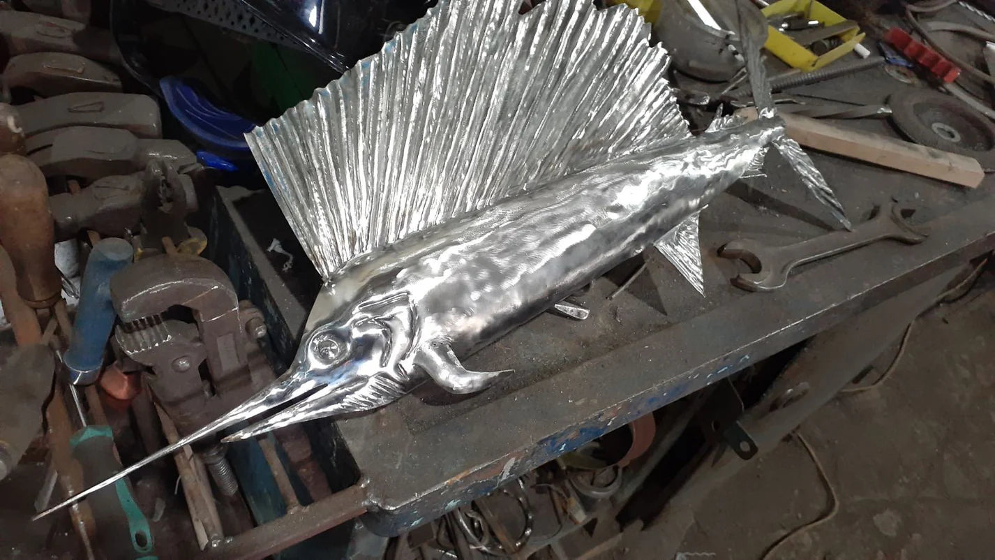 Iron Marlin in a Frame Sculptures & Statues Gift