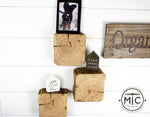 Authentic Hand Hewn Reclaimed Barn Wood Floating Blocks - Set of 3 Uncategorized shelving