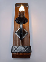 Rustic Wood and wrought iron sconce Wall Light Fixtures Lighting