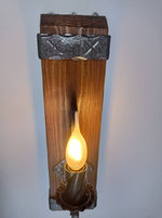 Rustic Wood and wrought iron sconce Wall Light Fixtures Lighting