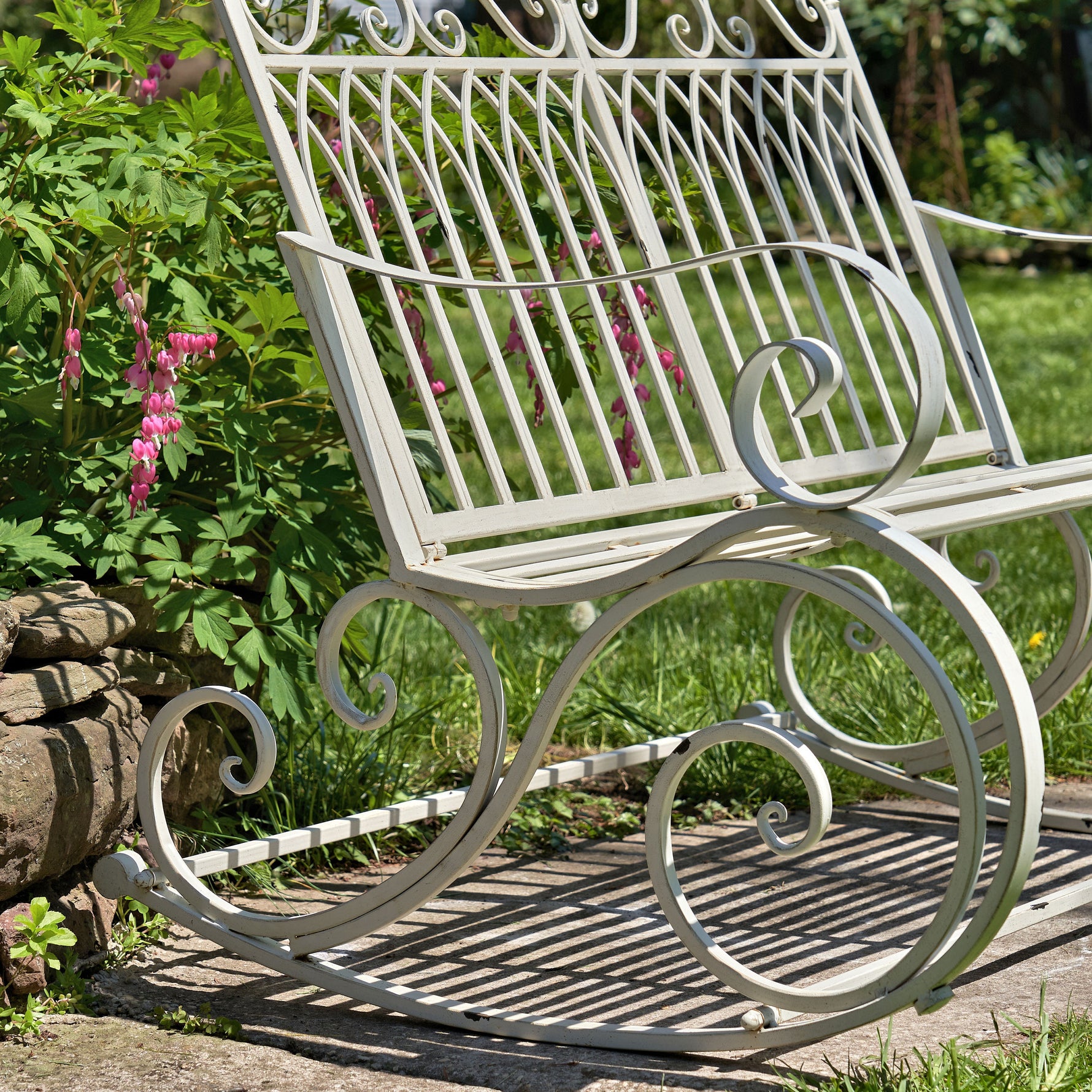 Iron Garden Rocking Bench Benches Furniture